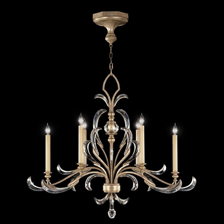 Fine Art Beveled Arcs 739240ST Chandelier Light - Silver