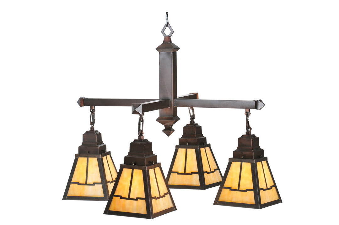 Meyda Tiffany Valley View 107066 Chandelier Light - Craftsman Brown