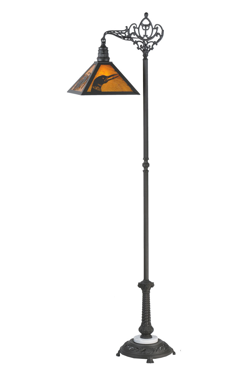 Meyda Tiffany Lighting 107463 Loon One Light Floor Lamp Lamp Bronze / Dark