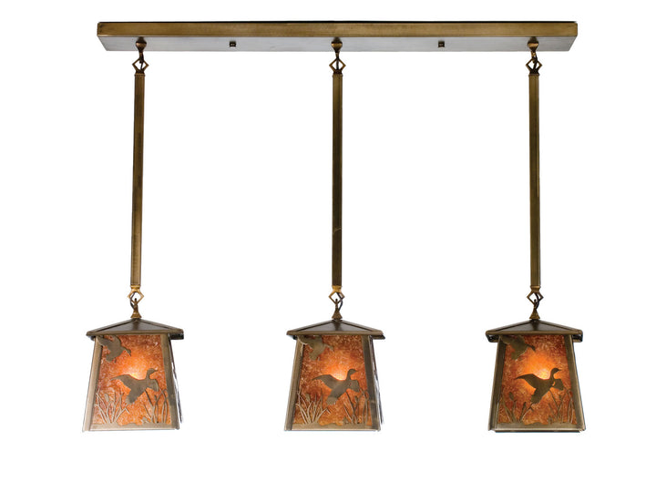 Meyda Tiffany Ducks In Flight 15288 Pendant Light - Antique Copper