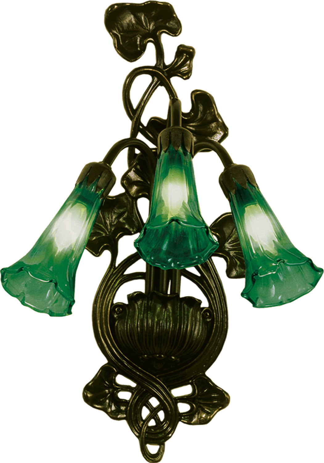 Meyda Tiffany Green Pond Lily 17537 Wall Light - Mahogany Bronze