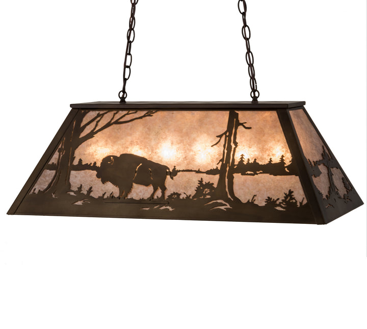 Meyda Tiffany Buffalo At Lake 32636 Pendant Light - Antique Copper