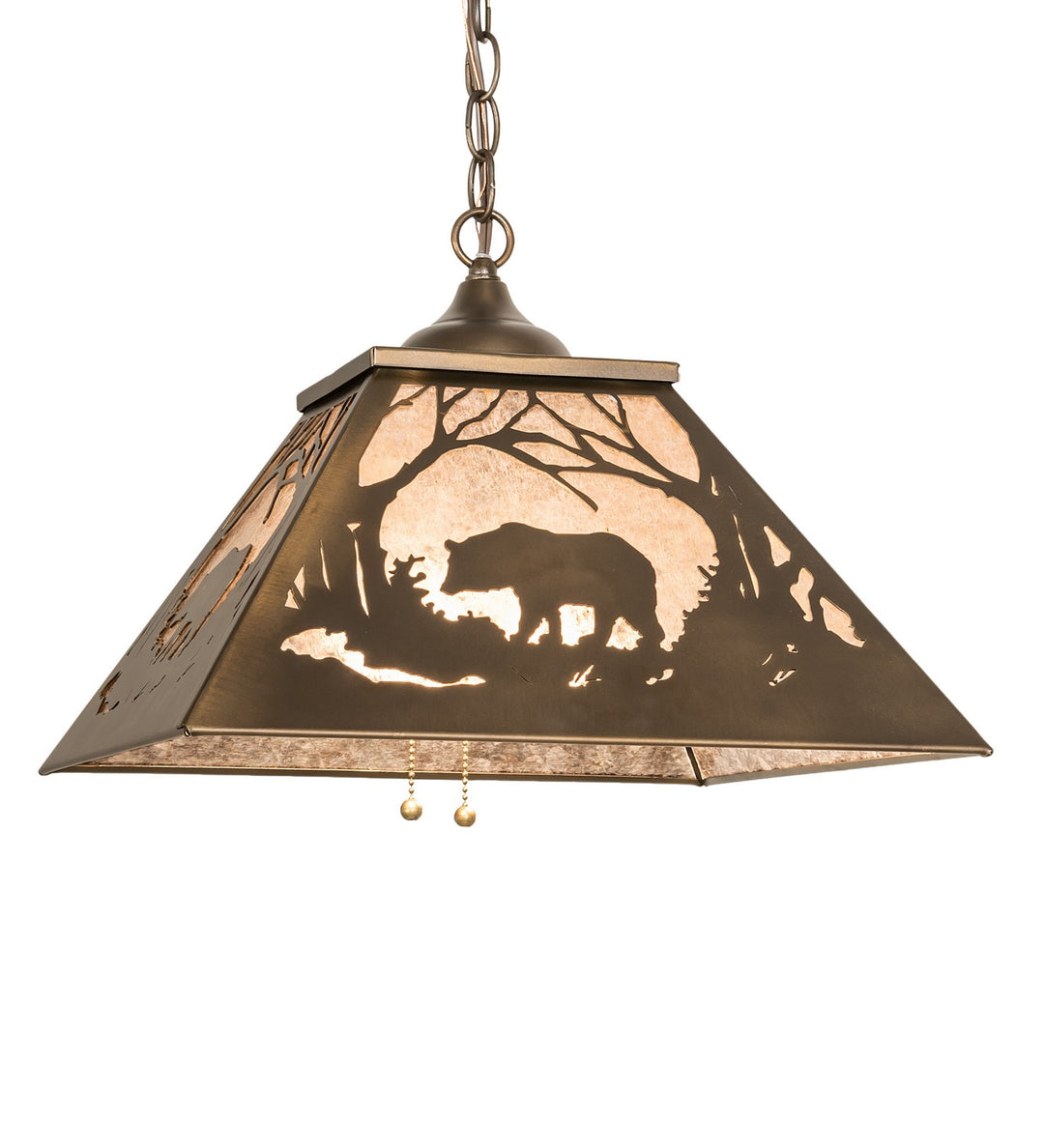 Meyda Tiffany Bear At Dawn 51489 Pendant Light - Antique Copper