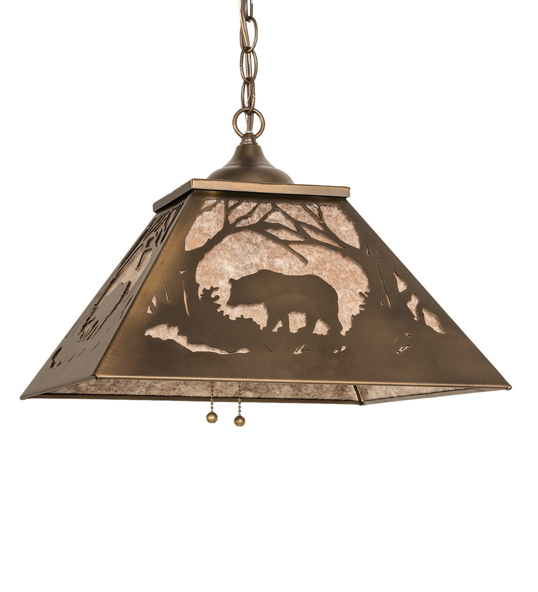 Meyda Tiffany Bear At Dawn 51489 Pendant Light - Antique Copper