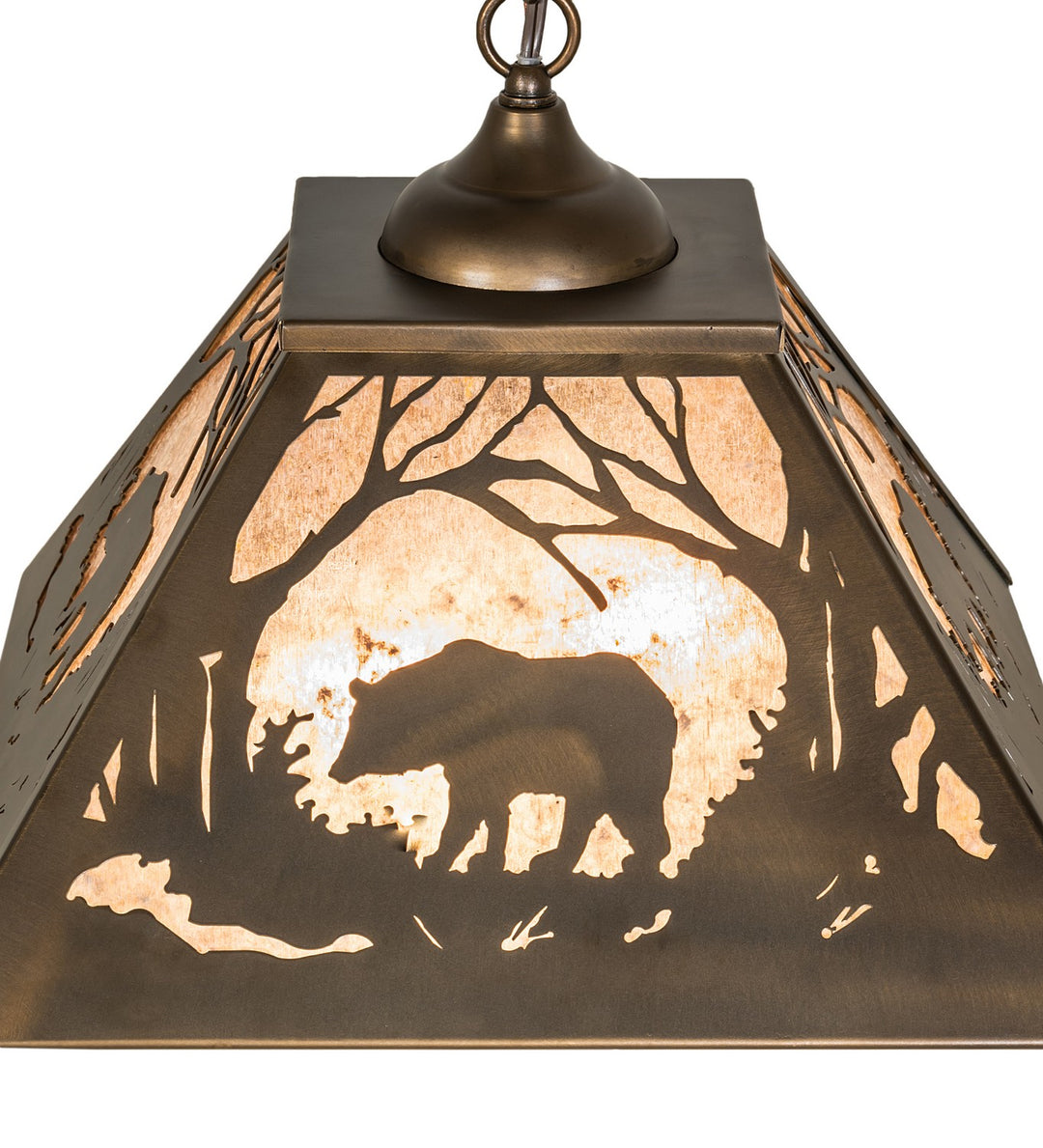 Meyda Tiffany Bear At Dawn 51489 Pendant Light - Antique Copper