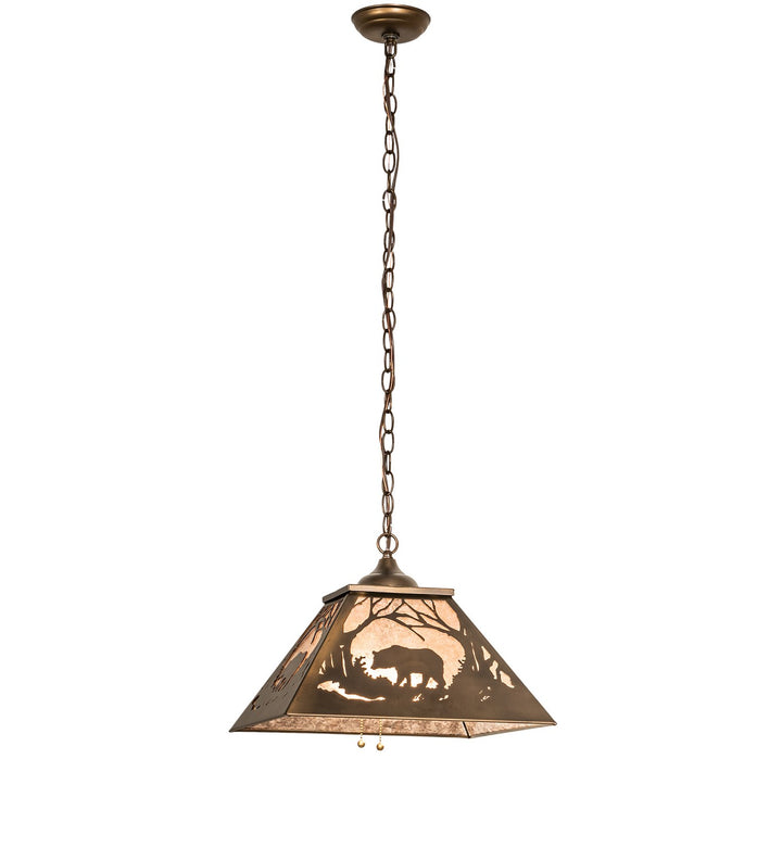 Meyda Tiffany Bear At Dawn 51489 Pendant Light - Antique Copper