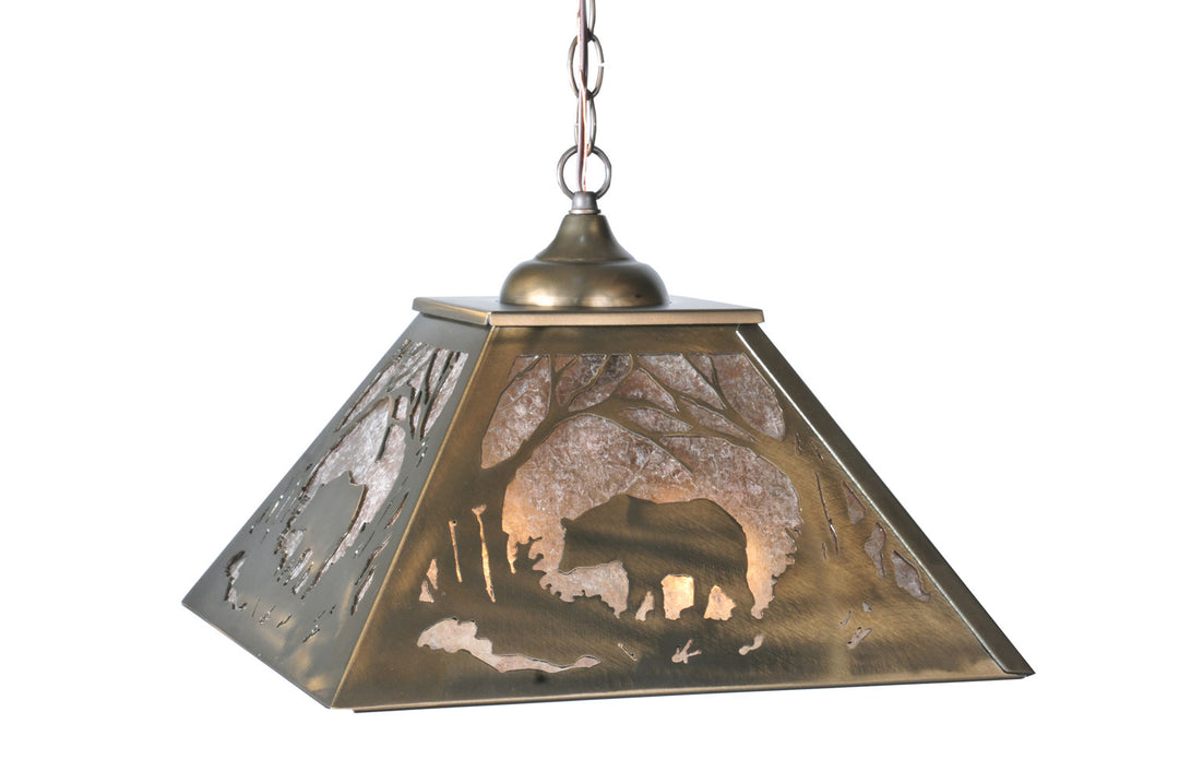 Meyda Tiffany Bear At Dawn 51489 Pendant Light - Antique Copper