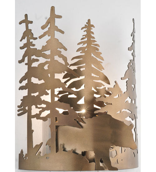 Meyda Tiffany Bear Through The Trees 51493 Wall Light - Antique Copper