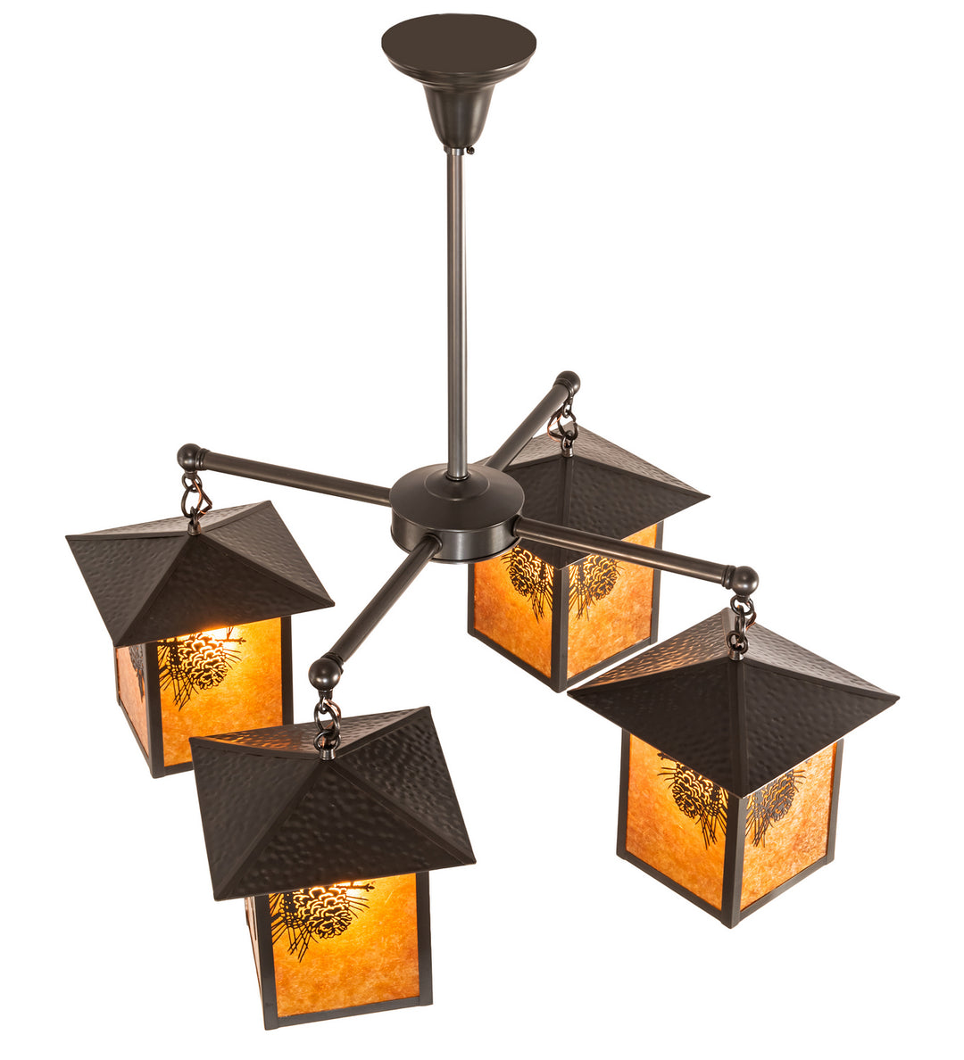 Meyda Tiffany Seneca 61071 Chandelier Light - Craftsman Brown