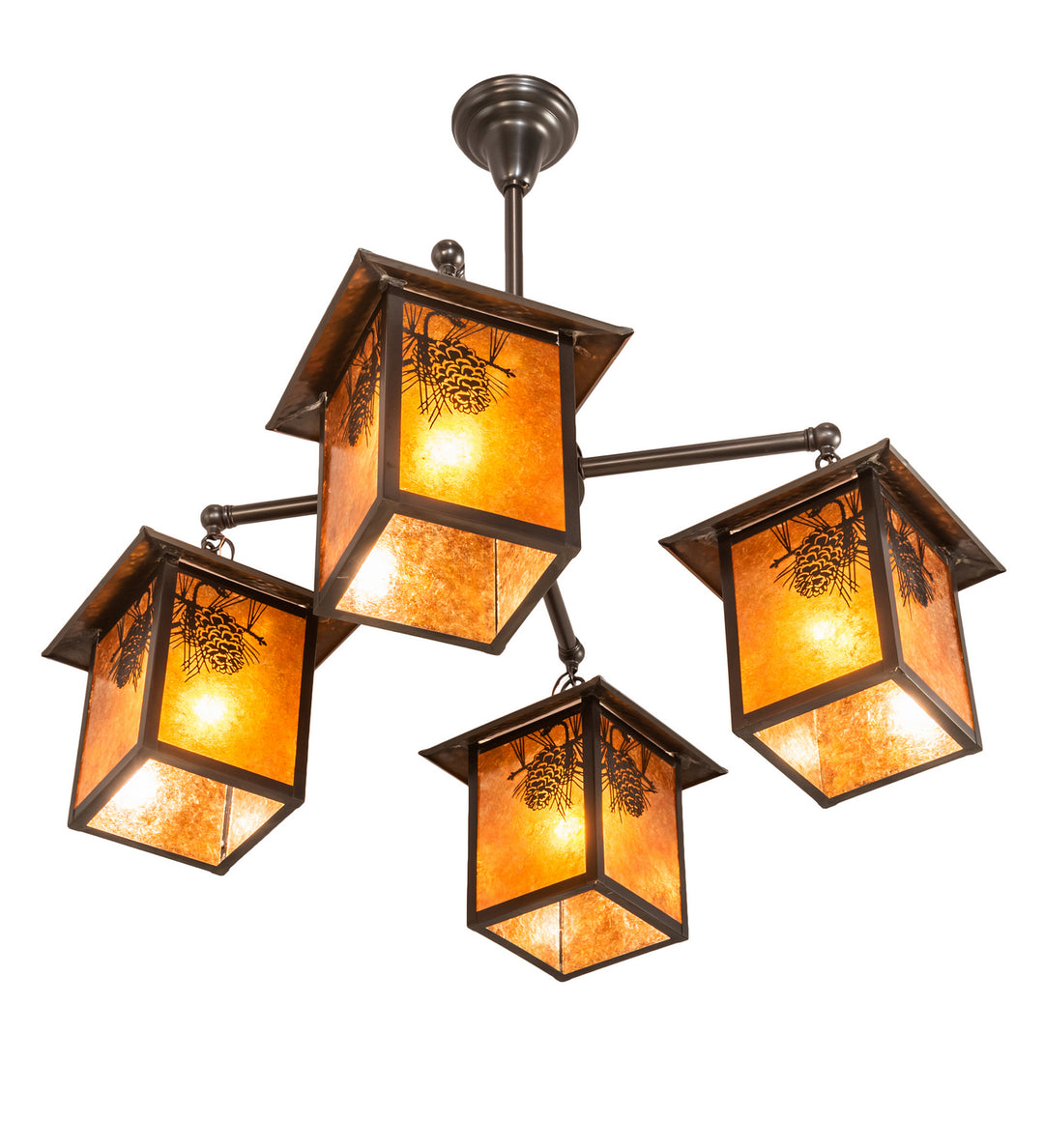 Meyda Tiffany Seneca 61071 Chandelier Light - Craftsman Brown