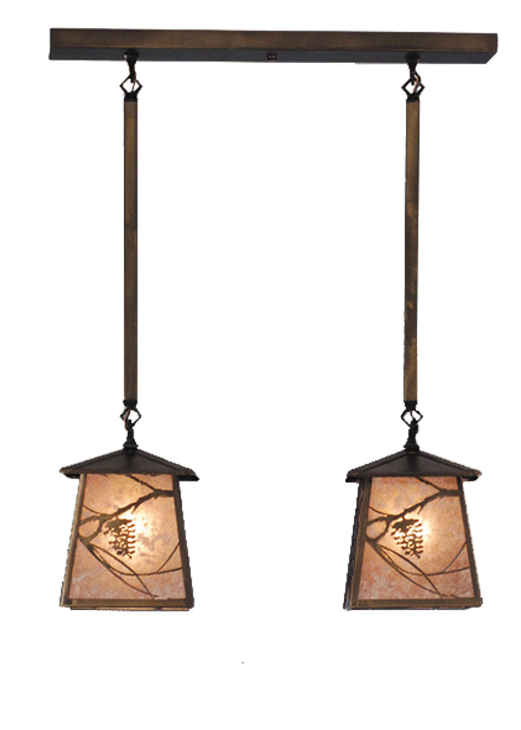 Meyda Tiffany Whispering Pines 82388 Pendant Light - Antique Copper