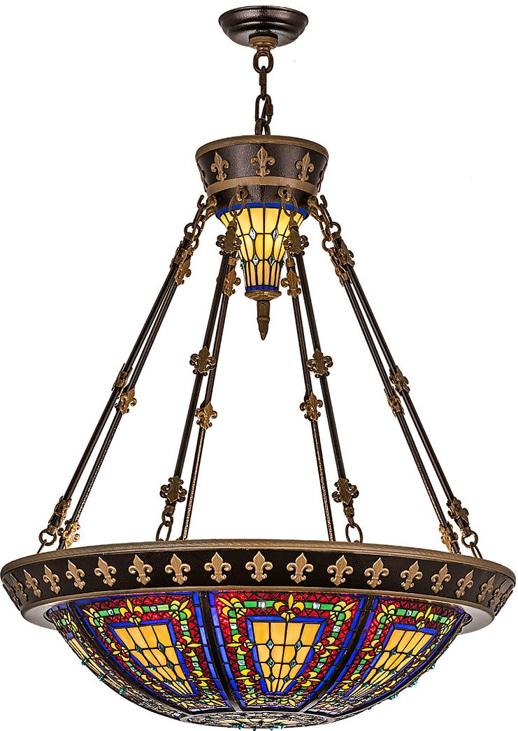 Meyda Tiffany Fleur-De-Lis 98983 Pendant Light - Copper Vein