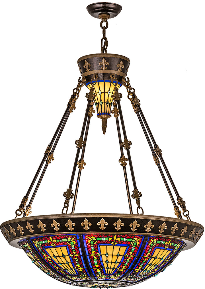 Meyda Tiffany Fleur-De-Lis 98983 Pendant Light - Copper Vein