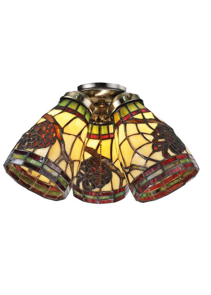 Meyda Tiffany Lighting 98994 Pinecone Fan Light Shade Lamp Shade Bronze / Dark