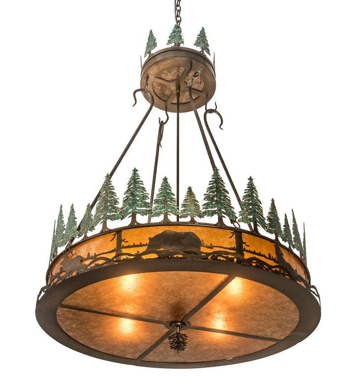 Meyda Tiffany Wildlife At Pine Lake 99769 Pendant Light - Antique Copper