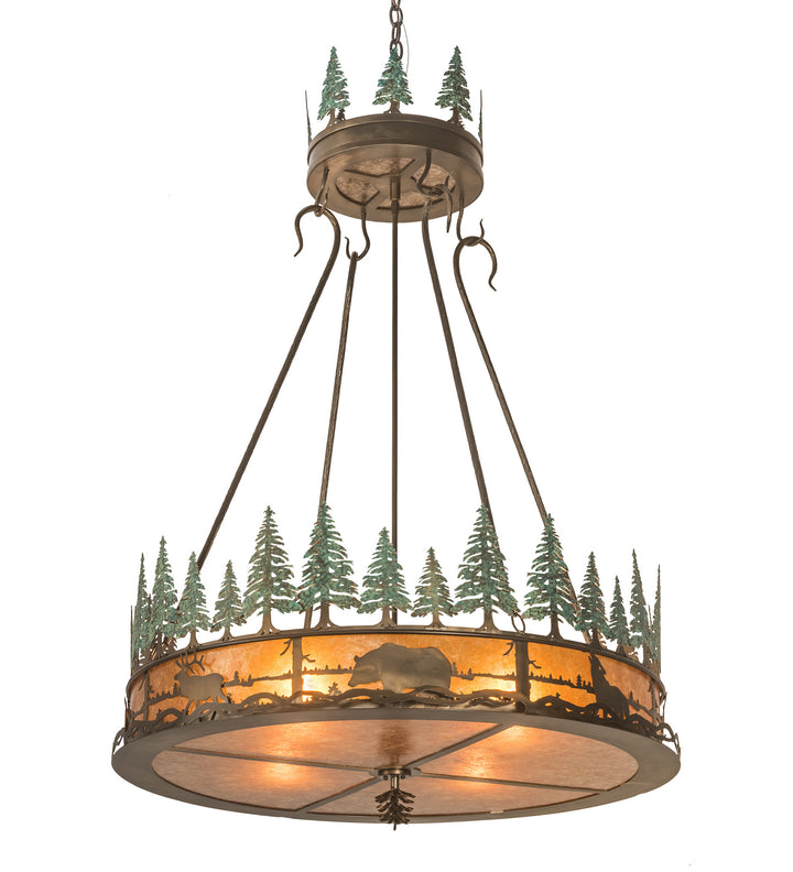 Meyda Tiffany Wildlife At Pine Lake 99769 Pendant Light - Antique Copper