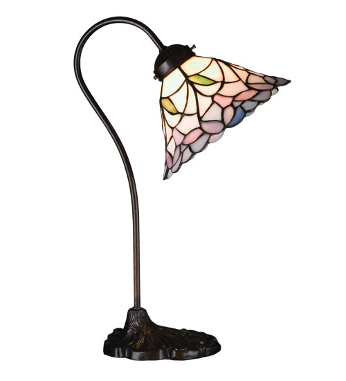 Meyda Tiffany Lighting 26590 Daffodil Bell One Light Desk Lamp Lamp Brass