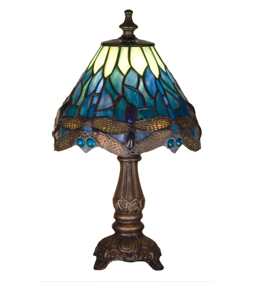 Meyda Tiffany Lighting 26597 Tiffany Hanginghead Dragonfly One Light Mini Lamp Lamp Bronze / Dark