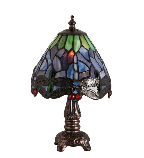 Meyda Tiffany Lighting 26615 Tiffany Hanginghead Dragonfly One Light Mini Lamp Lamp Bronze / Dark