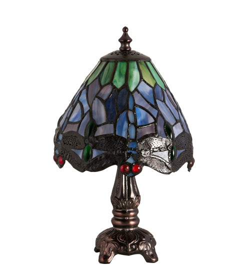 Meyda Tiffany Lighting 26615 Tiffany Hanginghead Dragonfly One Light Mini Lamp Lamp Bronze / Dark