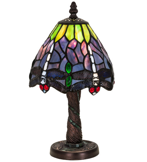 Meyda Tiffany Lighting 26616 Tiffany Hanginghead Dragonfly One Light Mini Lamp Lamp Bronze / Dark