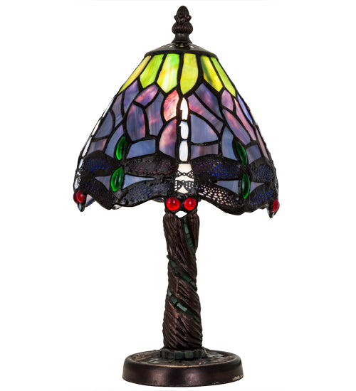 Meyda Tiffany Lighting 26616 Tiffany Hanginghead Dragonfly One Light Mini Lamp Lamp Bronze / Dark