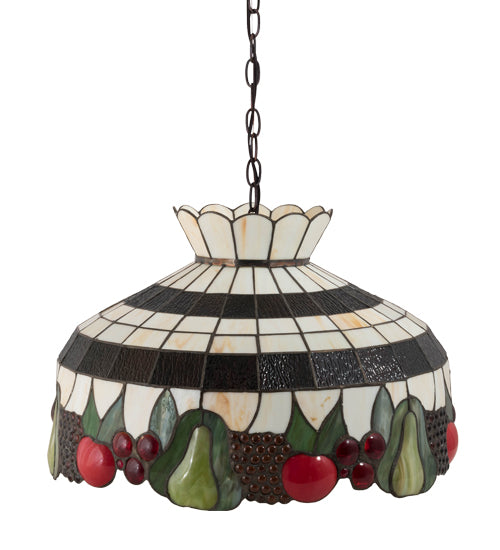 Meyda Tiffany Fruit 26624 Pendant Light - Beige Flame Avocado Red Purple Xag