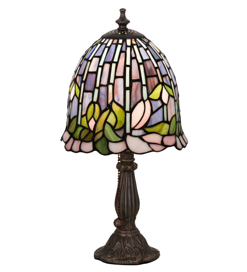 Meyda Tiffany Lighting 26647 Flowering Lotus One Light Accent Lamp Lamp Bronze / Dark