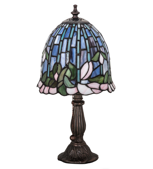 Meyda Tiffany Lighting 26647 Flowering Lotus One Light Accent Lamp Lamp Bronze / Dark