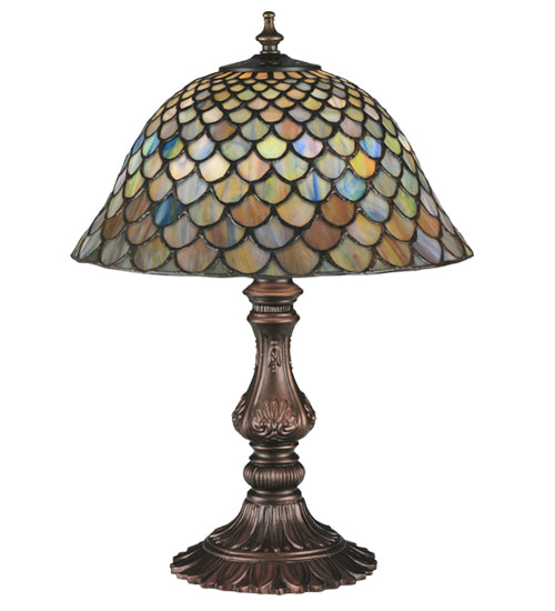 Meyda Tiffany Lighting 26673 Fishscale One Light Accent Lamp Lamp Bronze / Dark