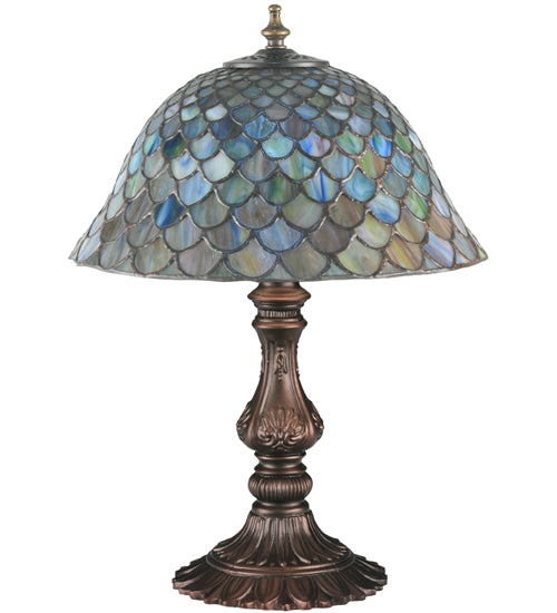 Meyda Tiffany Lighting 26673 Fishscale One Light Accent Lamp Lamp Bronze / Dark