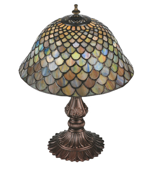 Meyda Tiffany Lighting 26673 Fishscale One Light Accent Lamp Lamp Bronze / Dark