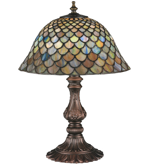 Meyda Tiffany Lighting 26673 Fishscale One Light Accent Lamp Lamp Bronze / Dark