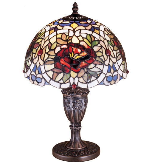 Meyda Tiffany Lighting 26675 Renaissance Rose One Light Accent Lamp Lamp Bronze / Dark