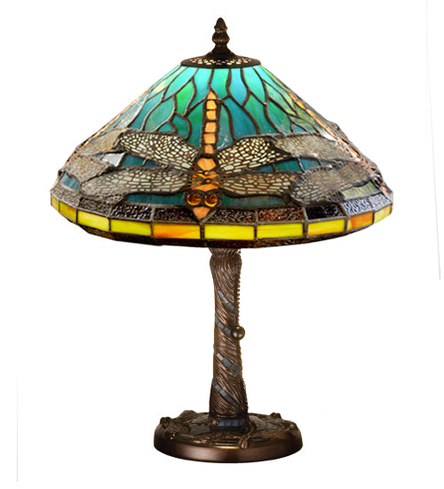 Meyda Tiffany Lighting 26683 Tiffany Dragonfly One Light Accent Lamp Lamp Bronze / Dark