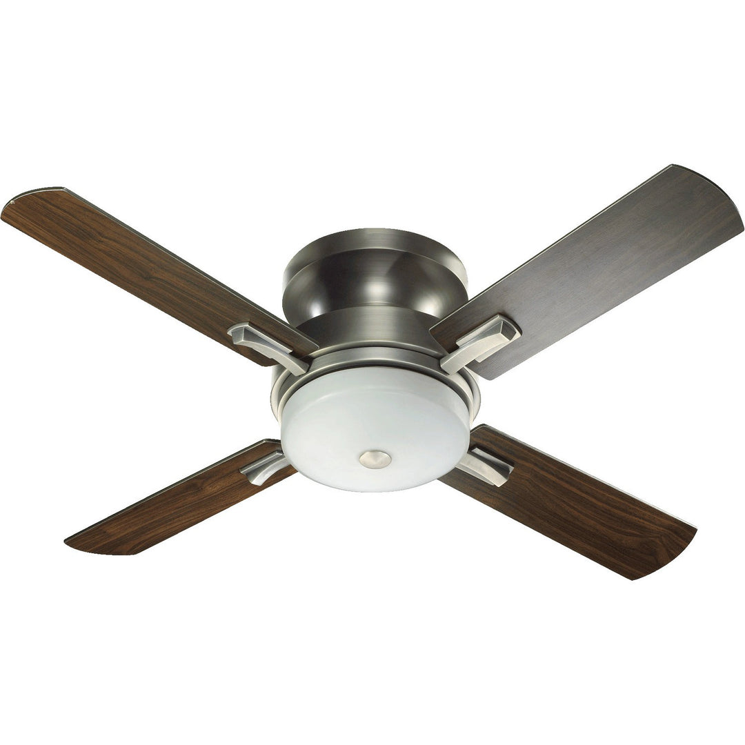 Quorum Davenport 65524-92 Ceiling Fan 52 in. - Antique Silver, Antique Silver/Walnut