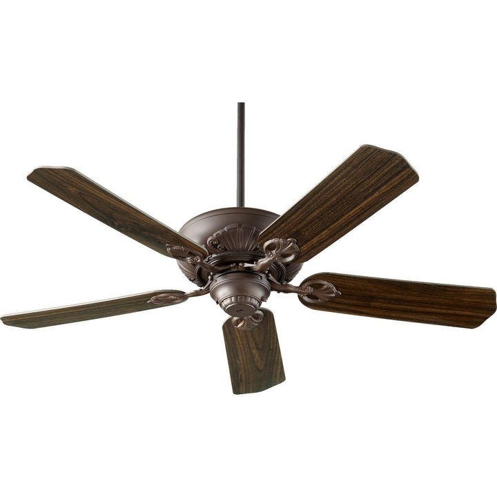 Quorum Chateaux 78525-86 Ceiling Fan 52 in. - Oiled Bronze, Oiled Bronze/Walnut