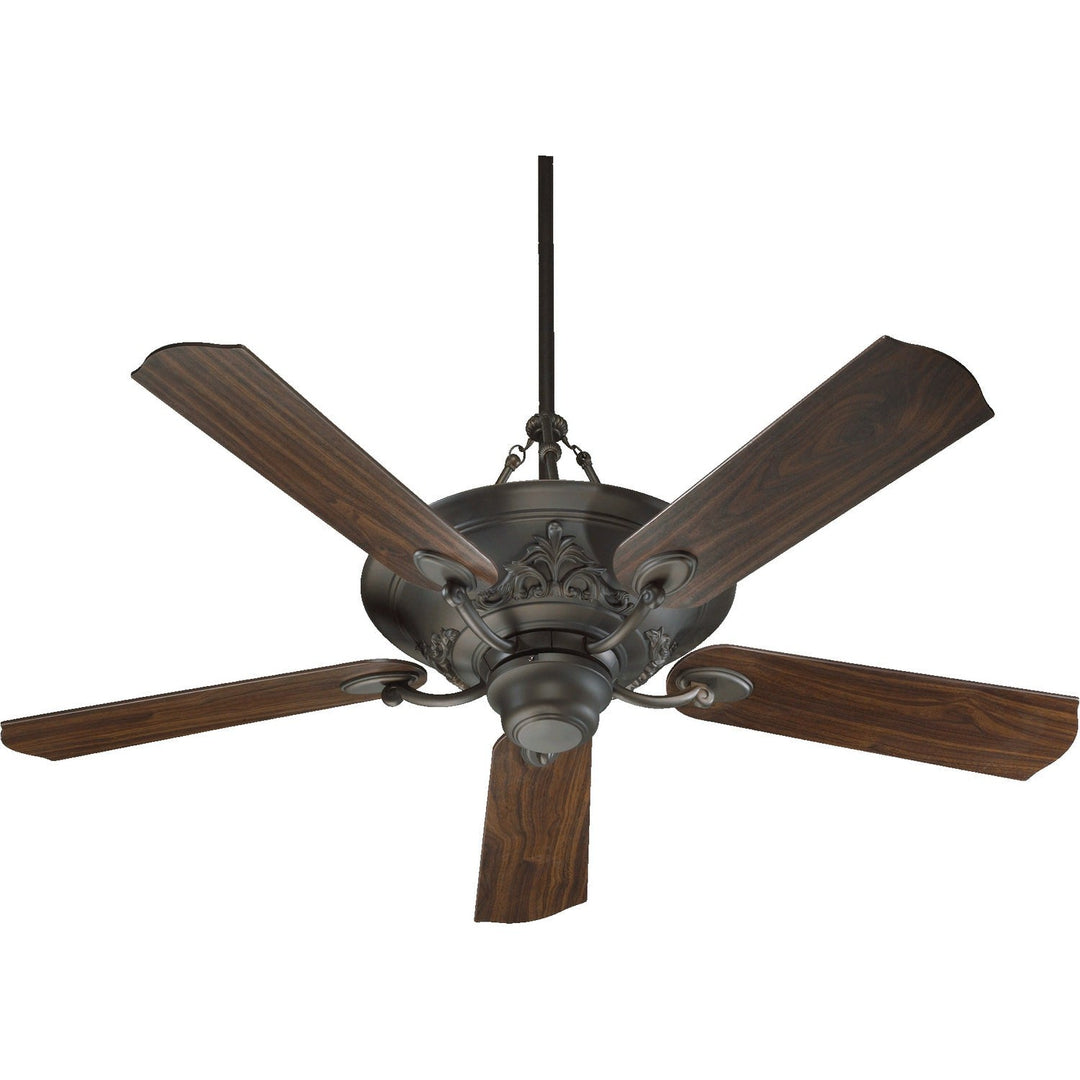 Quorum Salon 83565-86 Ceiling Fan 56 in. - Oiled Bronze, Oiled Bronze/Walnut