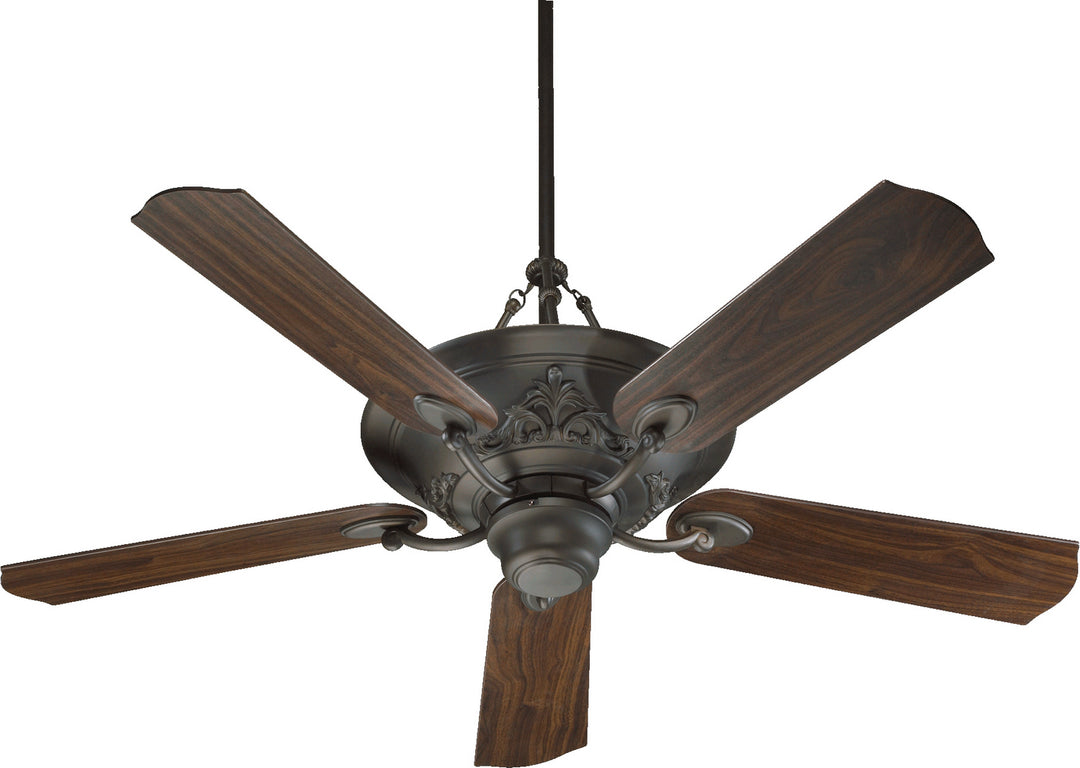 Quorum Salon 83565-86 Ceiling Fan 56 in. - Oiled Bronze, Oiled Bronze/Walnut