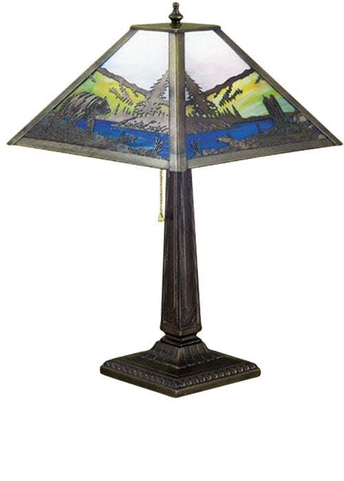 Meyda Tiffany Lighting 26759 Bear Creek Table Lamp Lamp Bronze / Dark