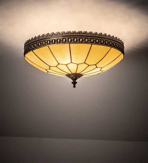 Meyda Tiffany Vincent 26800 Ceiling Light - Beige Craftsman Brown Highlighted