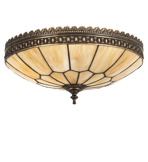 Meyda Tiffany Vincent 26800 Ceiling Light - Beige Craftsman Brown Highlighted