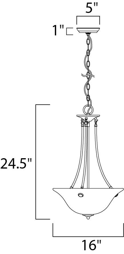 Maxim Malaga 2682MROI Pendant Light - Oil Rubbed Bronze