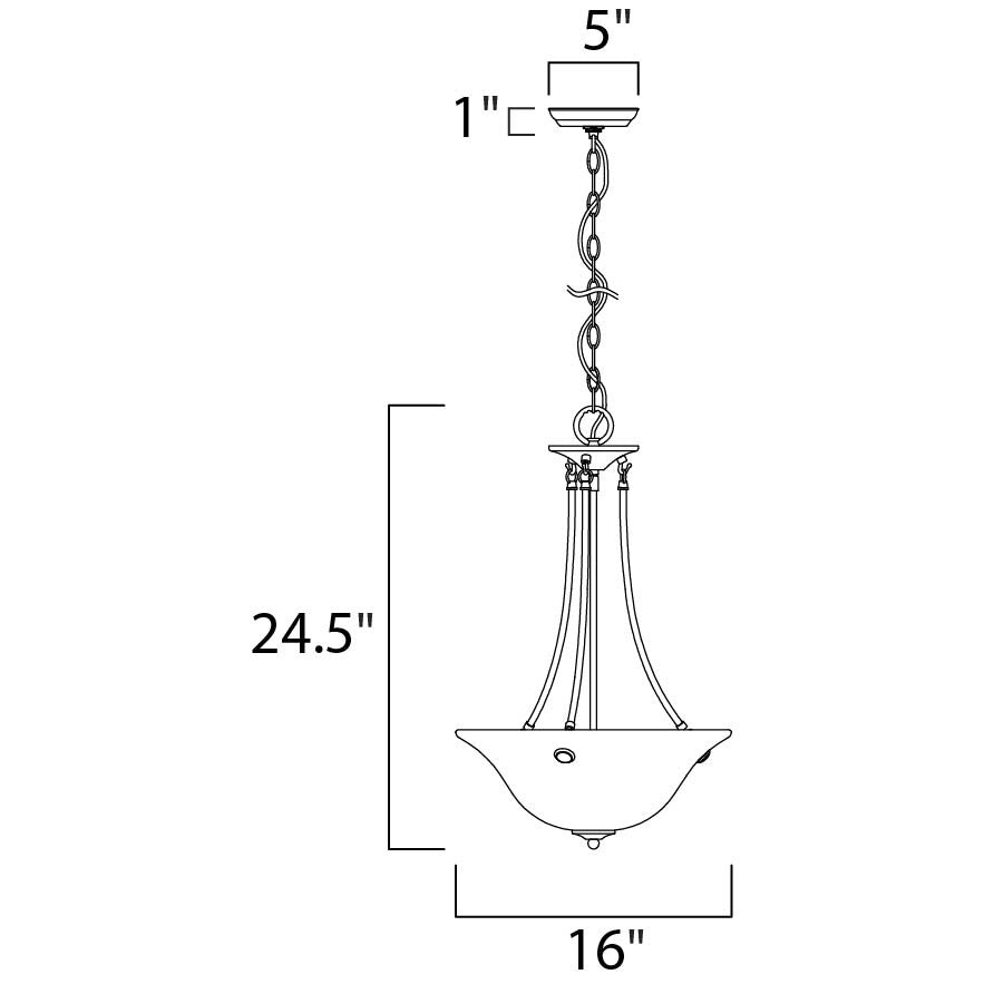 Maxim Malaga 2682MRSN Pendant Light - Satin Nickel