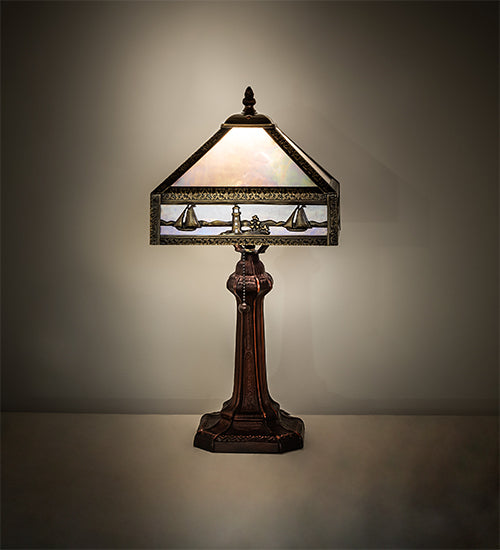 Meyda Tiffany Lighting 26836 Sailboat One Light Accent Lamp Lamp Bronze / Dark