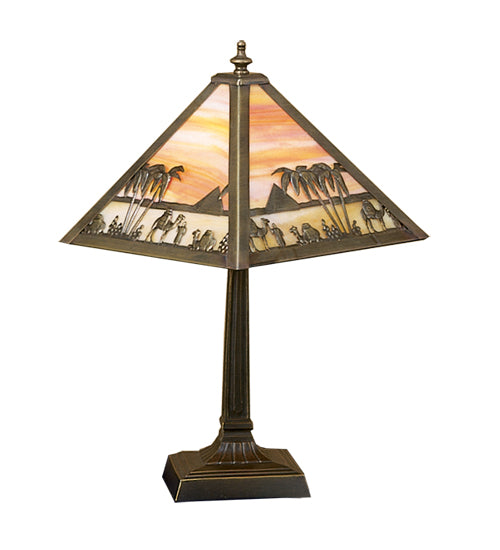 Meyda Tiffany Lighting 26843 Camel One Light Table Lamp Lamp Bronze / Dark