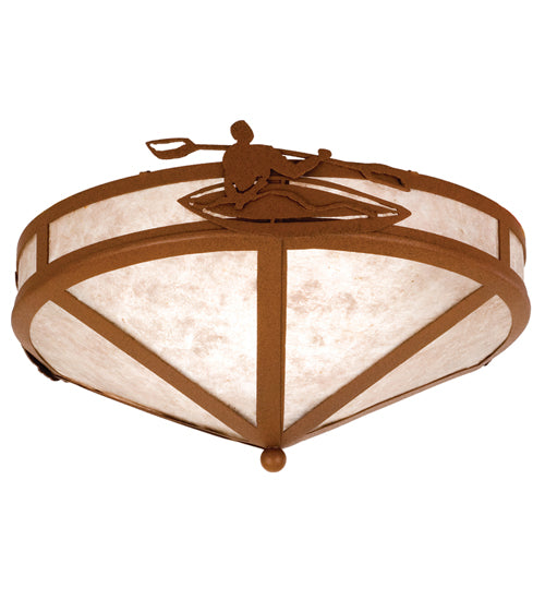 Meyda Tiffany Lone Kayak 26874 Ceiling Light - Rust