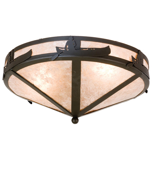 Meyda Tiffany Canoe At Lake 26880 Ceiling Light - Timeless Bronze