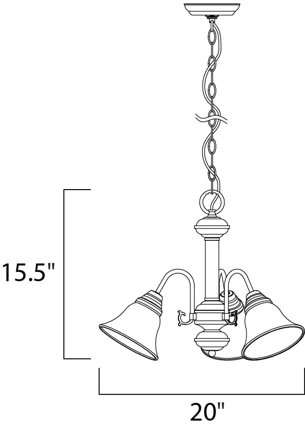 Maxim Malaga 2697MRSN Chandelier Light - Satin Nickel