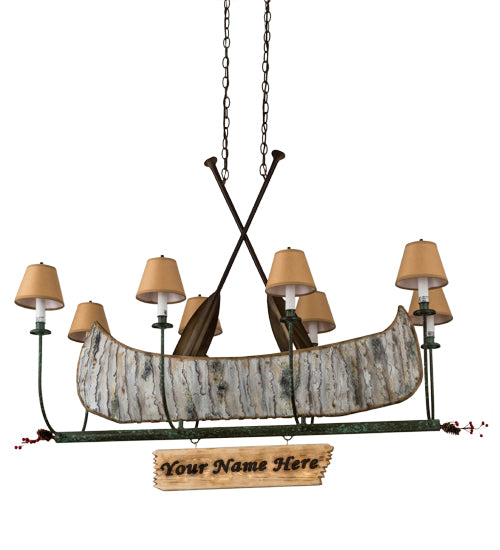 Meyda Tiffany Personalized 26977 Chandelier Light - Natural Wood,Tarnished Copper